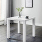 Halo White High Gloss Square Dining Table 4 Seater Kitchen Furniture Home