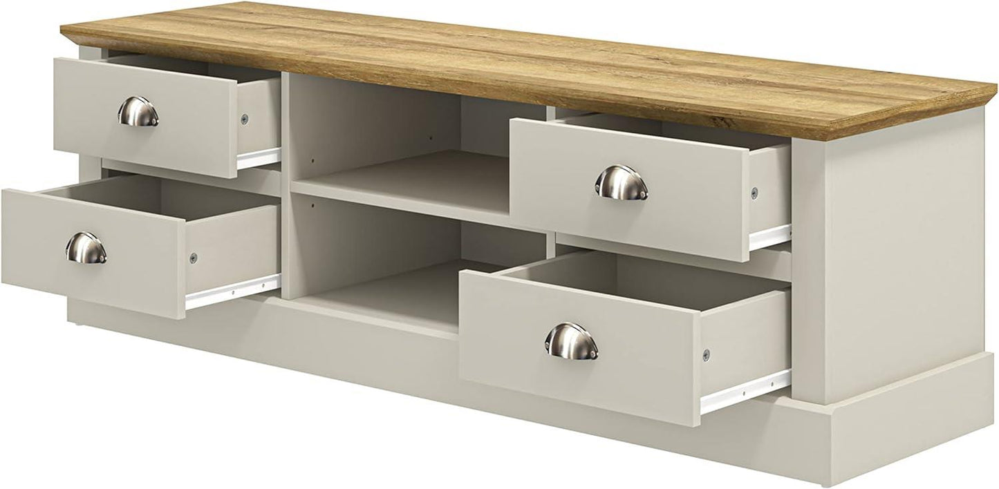 Crawford Tv Unit - Ivory & Oak