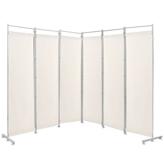 6 Panel Room Divider-White