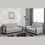 Chester 3+2 Sofa Suite Light Grey Fabric