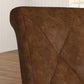 2 x Brown Faux Leather Chairs