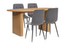 Axel Oval Fluted Dining Table With 4 Chairs