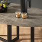 Grey Oval Industrial Dining Table