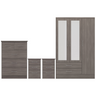 Nevada 3 Door 2 Drawer Mirrored Wardrobe Set