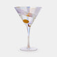 Set of 2 Iridescent Martini Glasses