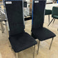 2 x Chrome Framed Velvet Dining Chairs
