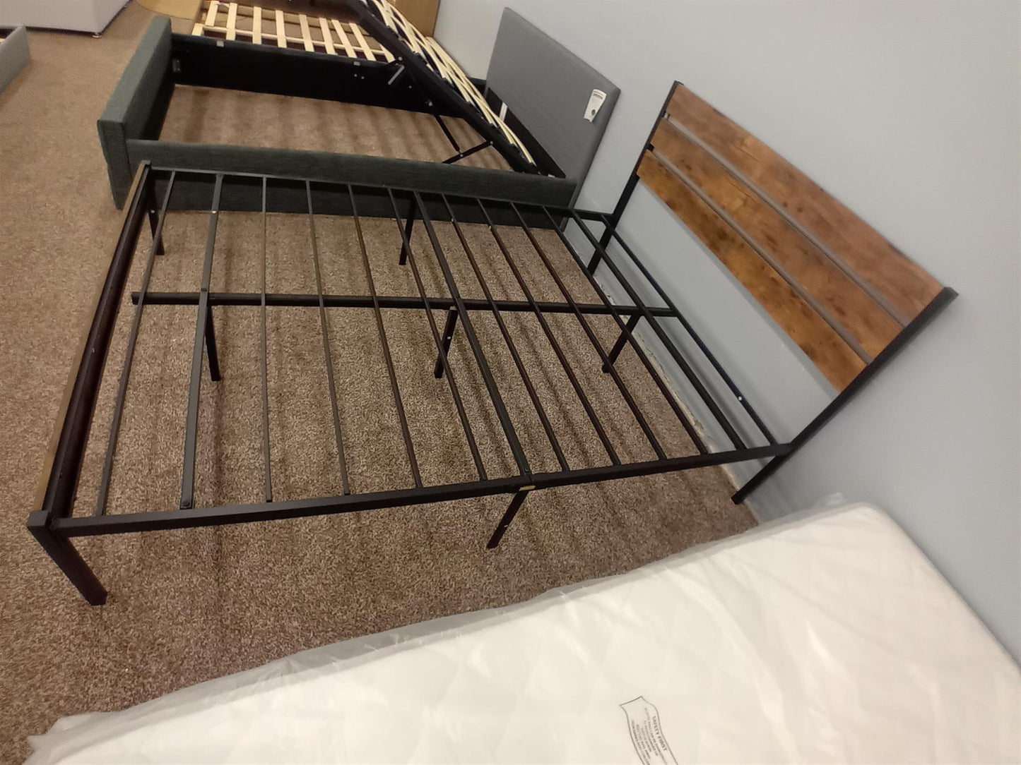 Double Metal Brown Bed Frame