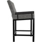 Polyrattan Weave Bar stool Kitchen Dining Chair And Cushion Grey