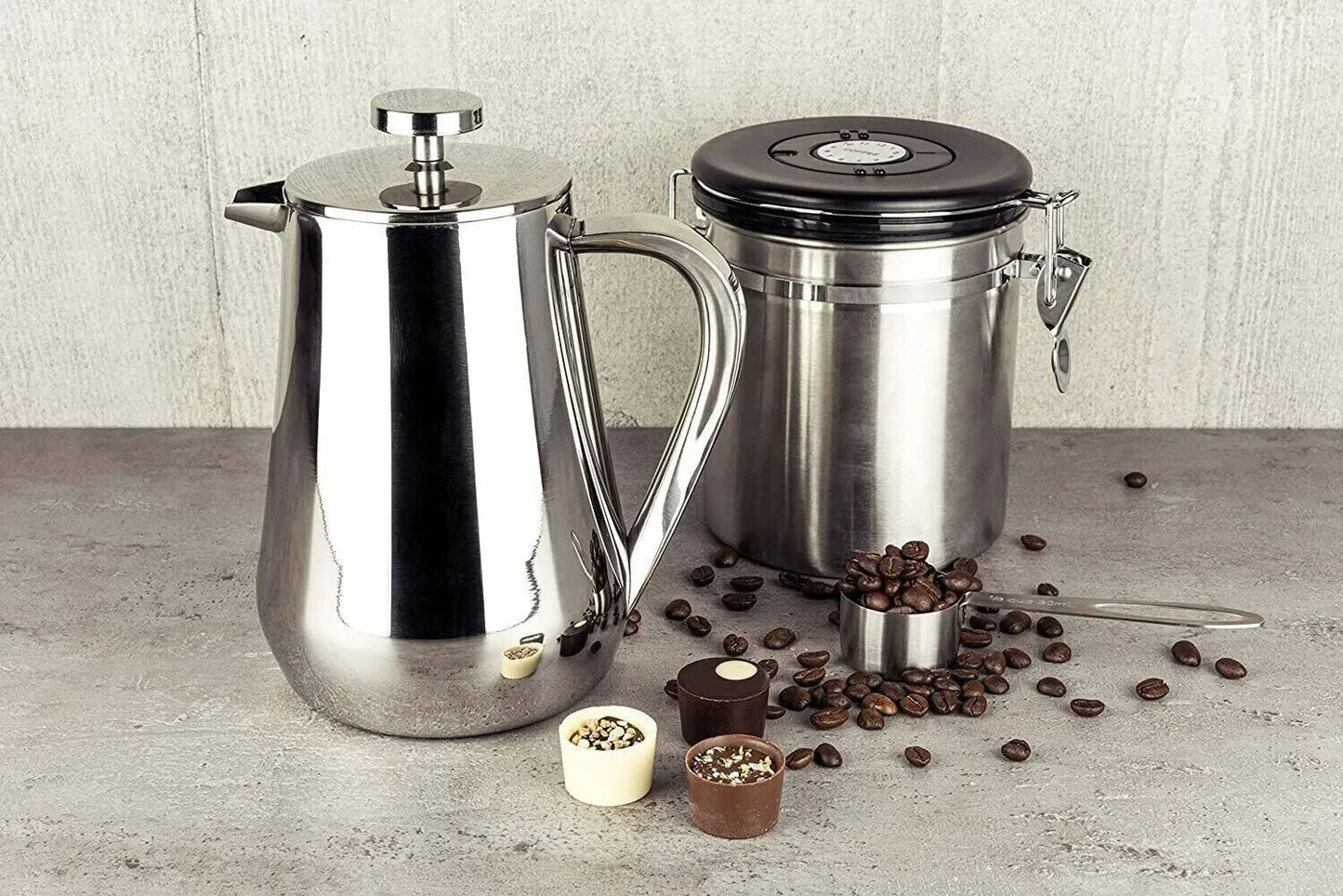 Espresso 8 Cup Stainless Steel French Press Coffee Maker Cafetière 1 Litre