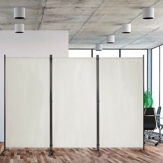 3 Panel Room Divider-White