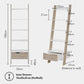 White & Oak Effect Ladder Bookcase