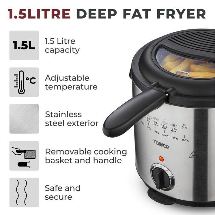 Tower 1.5L 1000W Deep Fat Fryer