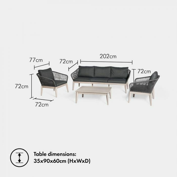 5 Seater Hampton Sofa Set Table Not Included