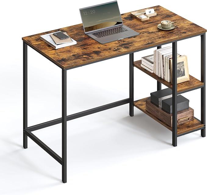 Computer Desk, Writing Desk with 2 Shelves