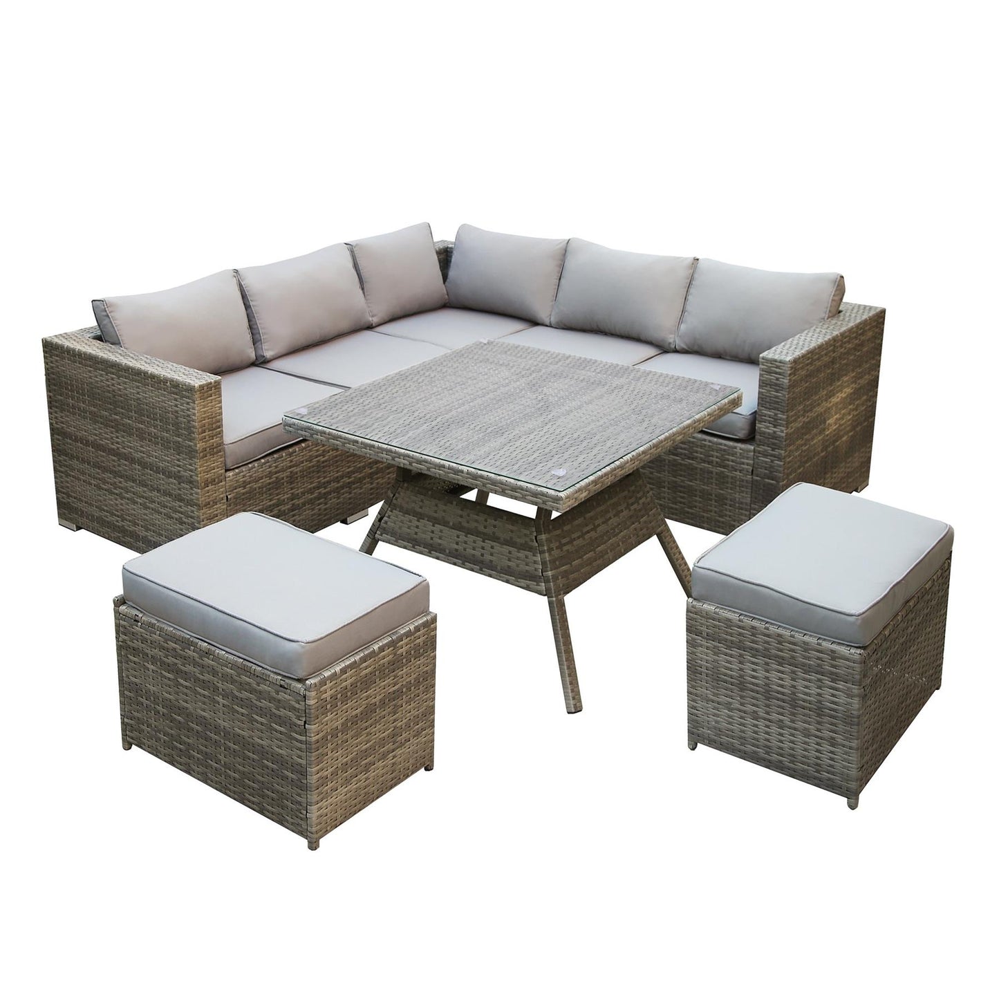 Alison 7 Seater Corner Rattan Sofa Set