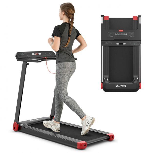 Black/Red Folding Treadmill