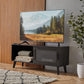 Barton Black Rattan Compact TV Unit