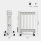 11 Fin 2500W Oil Filled Radiator - White