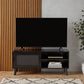 Barton Black Rattan Compact TV Unit