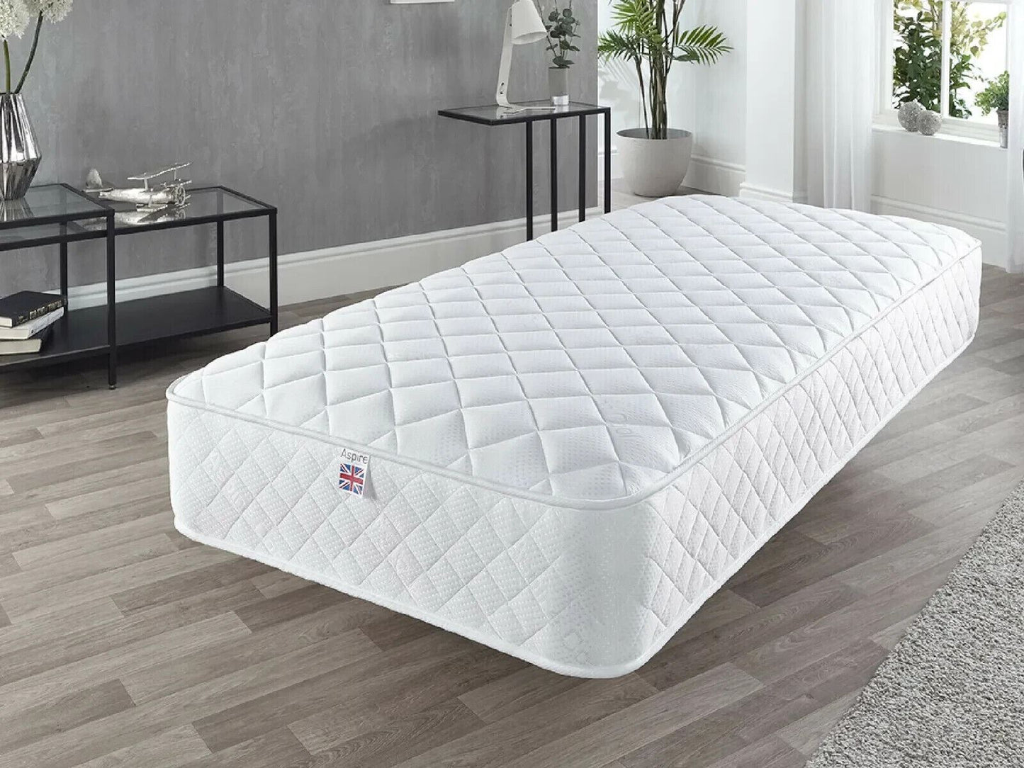 4ft Small Double Aspire 8" Comfort Rolled Mattress Medium Soft Cool Surface