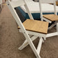 4 x foldable white butterfly chairs