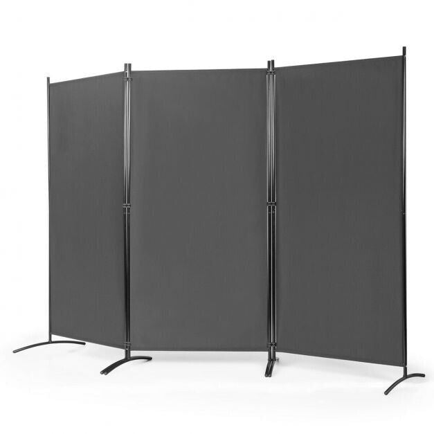3 Panel Room Divider-Grey