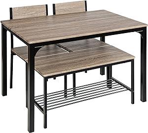 4 Seater Grey Dining Table Set (See Description)
