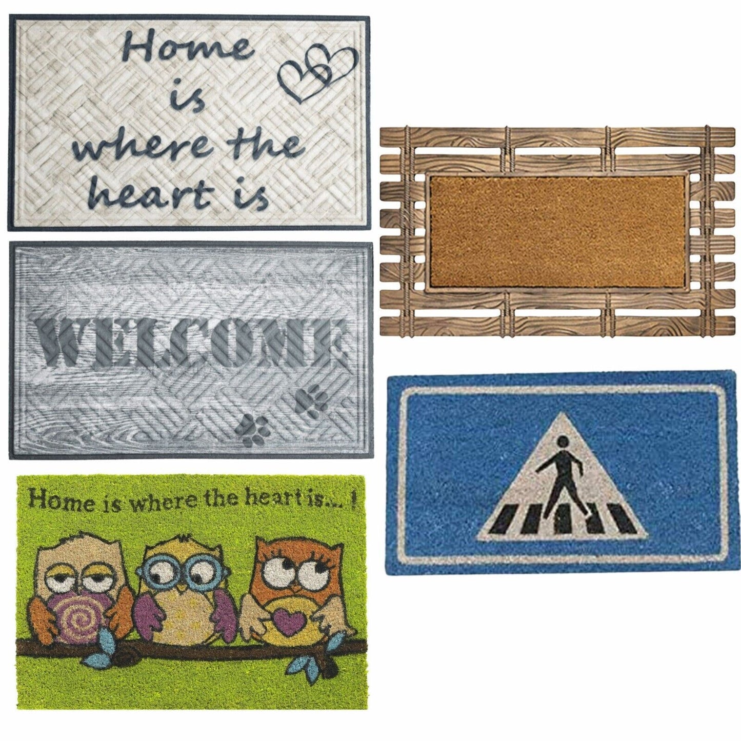 Doormats Non Slip Natural Coir Welcome Home Backdoor