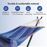 Ibiza 1 Person Portable Single Hammock with Stand Blue & Red Outdoor