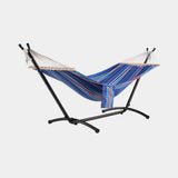 Ibiza 1 Person Portable Single Hammock with Stand Blue & Red Outdoor
