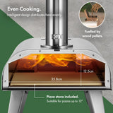 Outdoor Pizza Oven with Pizza Stone & Accessories Garden BBQ Cooker