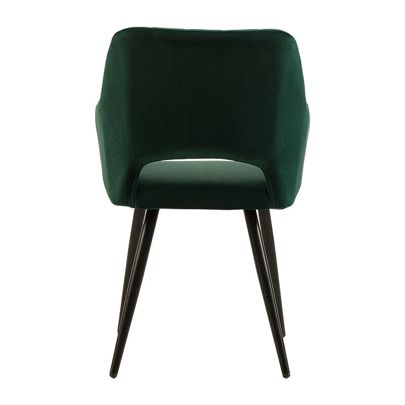 2 x Velvet Upholstered Green Dining Chairs
