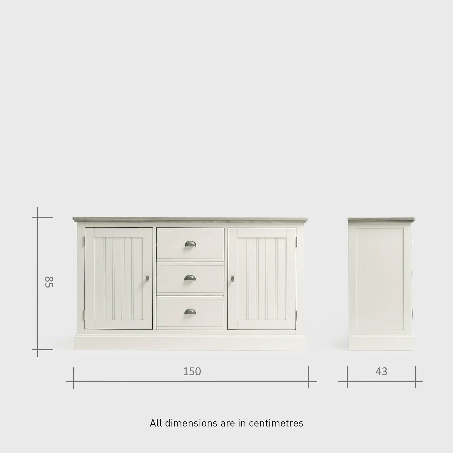 Brompton Sideboard Ash & White