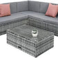 Hampton 5 Seater Rattan Set with Glass Coffee Table