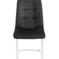 2 x Velvet Dining Chairs - Black