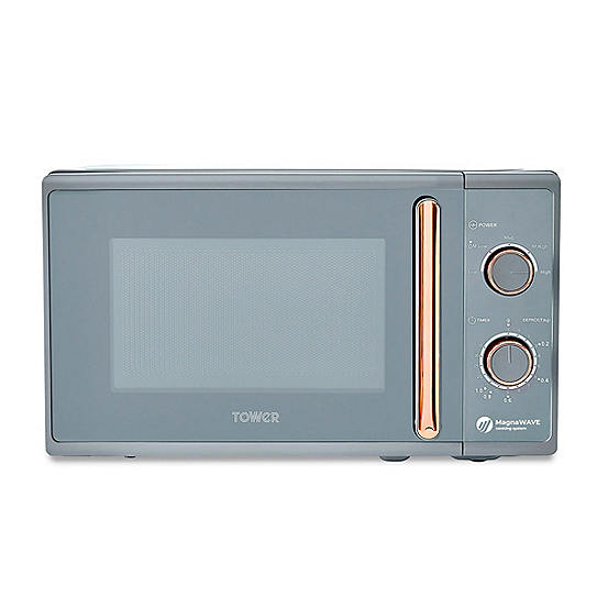 Tower Grey & Rose Gold Microwave