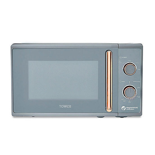 Tower Grey & Rose Gold Microwave