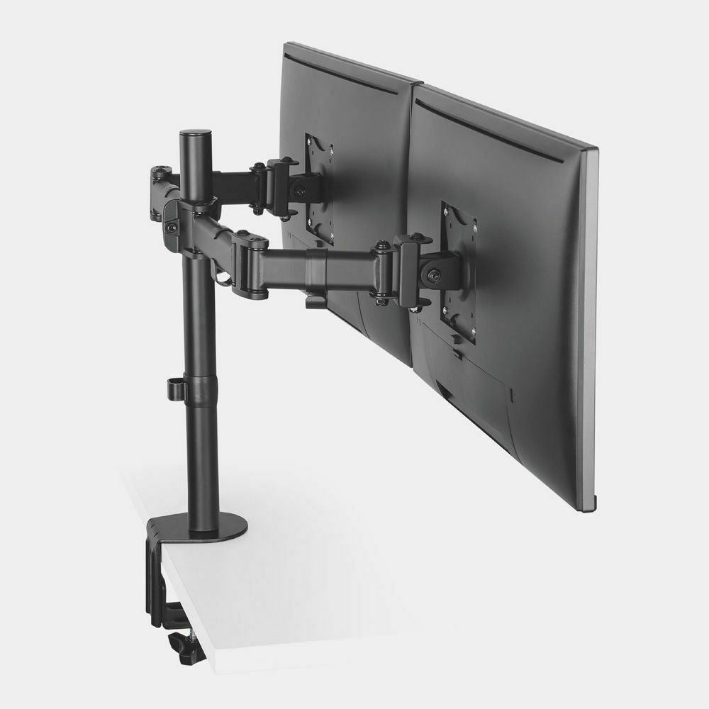 Dual-Arm Two Monitor Mount Desk Clamp 13-32 inch Screen