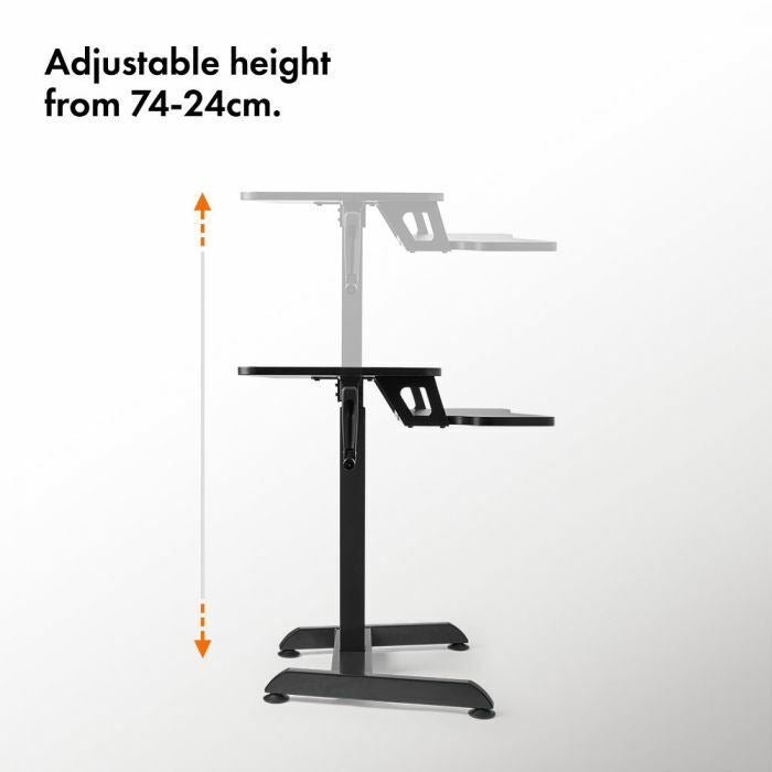 Black Sit Stand Adjustable Desk