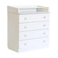 Baby 4 Drawer Unit 1580 With Changing Board and Storage - White