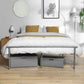 Silver Metal Double Bed Frame