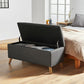 Charcoal Grey Storage Ottoman Bedroom Lounge Conservatory Chest