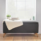 Charcoal Grey Storage Ottoman Bedroom Lounge Conservatory Chest