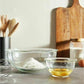 Set Of 3 Stacking Glass Mixing Bowls Multipurpose Baking Kitchen Oven Safe