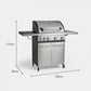 4+1 Stainless Steel Gas BBQ